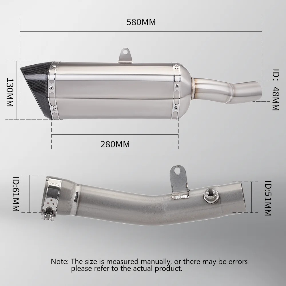 For ZX6R ZX 6R Ninja 636 Motorcycle Exhaust Modified Titanium Alloy Medium Link Pipe Connect Muffler Original